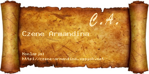 Czene Armandina névjegykártya